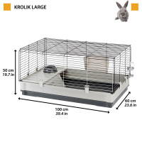 Клітка для кроликів і гризунів Ferplast Krolik (Ферпласт Кролик) 100 х 60 x 50 см - LARGE, Бордовий