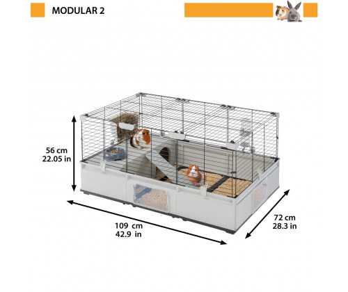 Модульная клетка для кроликов и морских свинок Ferplast Modular 2 (Ферпласт Модулар 2) Модульная клетка для кроликов и морских свинок Ferplast Modular 2 (Ферпласт Модулар 2)