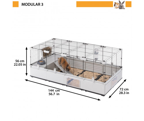 Модульная клетка для кроликов и морских свинок Ferplast Modular 3 (Ферпласт Модулар 3) Модульная клетка для кроликов и морских свинок Ferplast Modular 3 (Ферпласт Модулар 3)