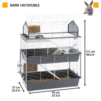 Триповерхова карта для кроликів і гризунів Ferplast Barn 100 Double (Ферпласт Барн 100 Дабл)