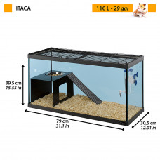 Стеклянный бокс - клетка для грызунов Ferplast Itaca (Ферпласт Итака)