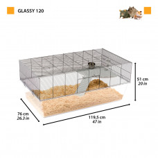 Клетка для хомяков и песчанок Ferplast Glassy 120 (Ферпласт) с аксессуарами
