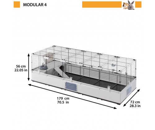 Модульная клетка для кроликов и морских свинок Ferplast Modular 4 (Ферпласт Модулар 4) Модульная клетка для кроликов и морских свинок Ferplast Modular 4 (Ферпласт Модулар 4)