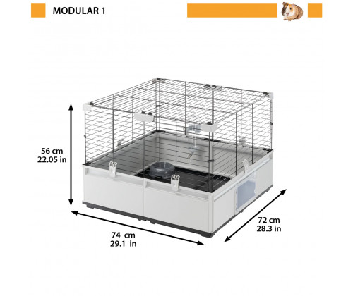 Модульная клетка для кроликов и морских свинок Ferplast Modular 1 (Ферпласт Модулар 1) Модульная клетка для кроликов и морских свинок Ferplast Modular 1 (Ферпласт Модулар 1)