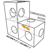 Ігровий комплекс — будиночок із кігтеточкою для кішок Ferplast Kubo 2 (Ферпласт Кубо 2)