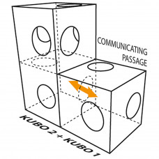 Ігровий комплекс — будиночок із кігтеточкою для кішок Ferplast Kubo 2 (Ферпласт Кубо 2)