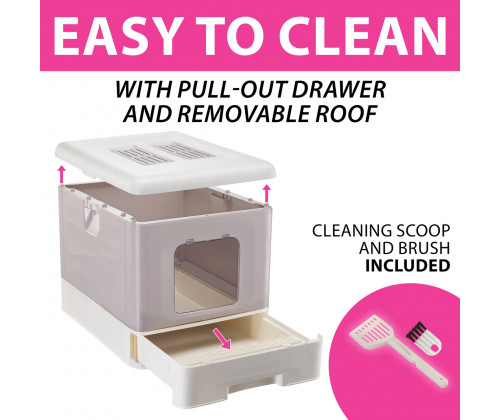 Закрытый туалет для кошек с фильтром Ferplast Sahara (Ферпласт Сахара) Закрытый туалет для кошек с фильтром Ferplast Sahara (Ферпласт Сахара)