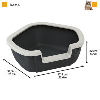 Туалет кутовий для кішок відкритий Ferplast Dama (Ферпласт Дама)