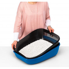 Лоток с двумя поддонами для кошек Ferplast Birba Basic Sanitized (Ферпласт Бирба Базик)