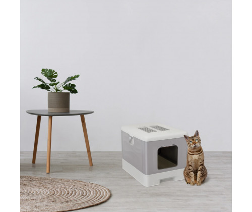 Закрытый туалет для кошек с фильтром Ferplast Sahara (Ферпласт Сахара) Закрытый туалет для кошек с фильтром Ferplast Sahara (Ферпласт Сахара)