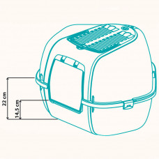 Закритий кутовий туалет для кішок Ferplast Mika (Ферпласт Міка)