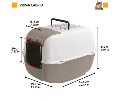 Закрытый туалет для кошек Ferplast Prima Cabrio (Ферпласт Прима Кабрио) Голубой