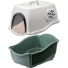 Закрытый туалет - бокс для кошек Ferplast Bill (Ферпласт Билл) Темно-зеленый