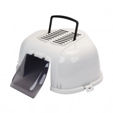 Закрытый угловой туалет для кошек Ferplast Mika (Ферпласт Мика) Голубой