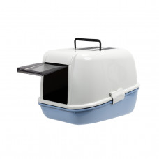 Закрытый туалет для кошек с системой просеивания Ferplast Magix (Ферпласт Магикс) Голубой