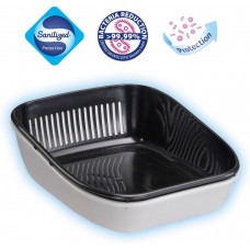Лоток с двумя поддонами для кошек Ferplast Birba Basic Sanitized (Ферпласт Бирба Базик)