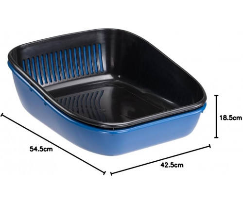 Лоток с двумя поддонами для кошек Ferplast Birba Basic Sanitized (Ферпласт Бирба Базик) Серый