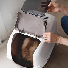 Закрытый туалет для кошек Ferplast Prima Cabrio (Ферпласт Прима Кабрио) Голубой