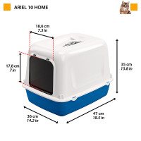 Закритий туалет — бокс для кішок Ferplast Ariel 10 Home (Ферпласт Аріел 10 Хом)