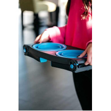 Подвійна миска на складаній регульованій підставці для собак Dexas Pet Feeder (Дексас Пет Фідер)