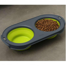 Подвійна складана миска для собак і котів Dexas Collapsible Pet Feeder (Дексас Пет Фідер)
