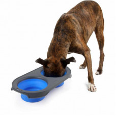 Подвійна складана миска для собак і котів Dexas Collapsible Pet Feeder (Дексас Пет Фідер)