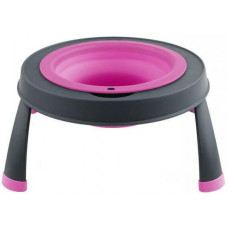 Миска на складаній підставці для собак і кішок Dexas Single Elevated Feeder (Дексас Дабл Сингл Фідер) Великий — 960 мл. - 24х12х3.5 см., Рожевий
