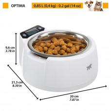 Металева миска для котів і собак із вбудованими цифровими вагами Ferplast Optima (Ферпласт Оптима)