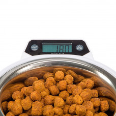 Металева миска для котів і собак із вбудованими цифровими вагами Ferplast Optima (Ферпласт Оптима)