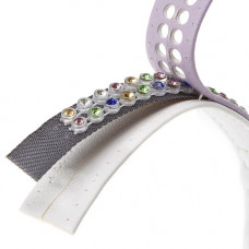 Кошійник з еко шкіри зі стразами для собак Ferplast Lux C (Ферпласт Люкс С) A: 22 cm - B: 12 mm - LUX C12/2, Фіолетовий