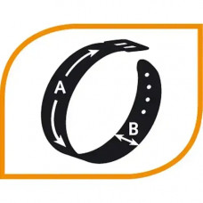 Кошійник з еко шкіри зі стразами для собак Ferplast Lux C (Ферпласт Люкс С) A: 19 cm - B: 12 mm - LUX C12/19, Чорний