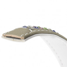 Кошійник з еко шкіри зі стразами для собак Ferplast Lux C (Ферпласт Люкс С) A: 35 cm - B: 20 mm - LUX C20/35, Сірий