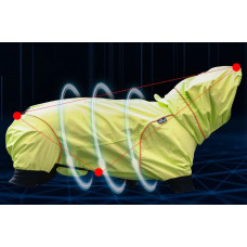 Комбінезон дощовик водонепроникний для собак BlackDoggy (БлекДоггі) VC19-JK009 XXXXL, Жовтий