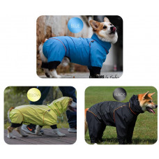 Комбінезон дощовик водонепроникний для собак BlackDoggy (БлекДоггі) VC19-JK009 XXXL, Чорний