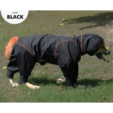 Комбінезон дощовик водонепроникний для собак BlackDoggy (БлекДоггі) VC19-JK009 XXXL, Чорний