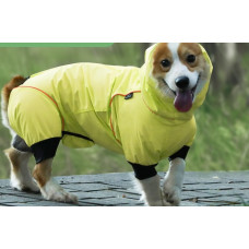 Комбінезон дощовик водонепроникний для собак BlackDoggy (БлекДоггі) VC19-JK009 XXXXL, Жовтий