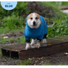 Комбінезон дощовик водонепроникний для собак BlackDoggy (БлекДоггі) VC19-JK009 XXL, Синій