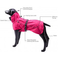 Плащ дощовик для собак BlackDoggy (Блекдоги) VC18-JK002-B 2XL, Рожевий