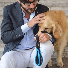 Повідки з автоматичним гачком для собак Ferplast Ergorfluo Matic G (Ферпласт Ергофлуо Матіс Джі) G 15/120 - 15 мм x L 120 см - max 30 кг, Синій