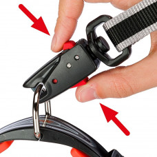 Повідки з магнітним гачком для собак Ferplast Daytona Gummy Matic G (Ферпласт Дейтона Гуммі Матіс Джі) G 25/120 - 25 мм x L 120 см - max 60 кг, Синій