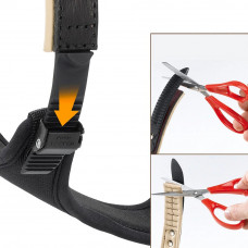 Шкіряна шлейка для собак з металевими прикрасами Ferplast Giotto Luxor Black P (Ферпласт Гіотто Лусор П)