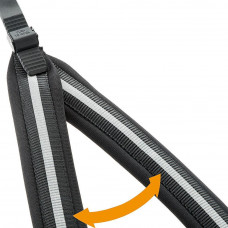 М'яка нагрудна шлейка для собак з мікрорегулюванням Ferplast Agila Reflex 5-9 (Ферпласт Агіла Рефлекс 5-9) 6 розмір - A = B 57 he 65 см 20 мм - max 15 кг, Чорний