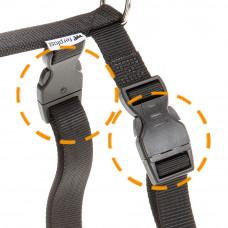 Нагрудна шлейка для собак з нейлону Ferplast Champion Р (Ферпласт Чемпіон П) LARGE - A: 43 sign 66 см - B: 50 int 82 см 20 мм, Чорний