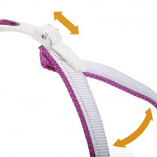 Нагрудна шлейка для собак із нейлону з мікрорегулюванням Ferplast Agila Colours 4-7 (Ферпласт Агіла Колорс) A = B 57 ÷ 65 см 30 мм — max 15 кг — 6 розмір, Фуксія