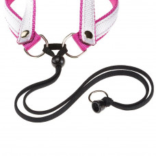 Нагрудна шлейка для собак з нейлону з еластичним шнурком Ferplast Agila Colours 2-3 (Ферпласт Агіла Колорс) A = B 32 menu 50 см 20 мм - max 6 кг - 2 розмір, Фуксія