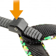 М'яка нагрудна шлейка для собак з мікрорегулюванням Ferplast Agila Fantasy 4-6 (Ферпласт Агілу Фентезі 4-6) 4 розмір - A = B 44  16. 52 см 20 мм - max 8 кг, Чорно-зелений