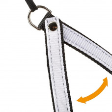 Нагрудна шлейка для собак з нейлону з еластичним шнурком Ferplast Agila Colours 2-3 (Ферпласт Агіла Колорс) A = B 42 menu 50 см 20 мм - max 7 кг - 3 розмір, Чорний