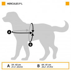 Нагрудна шлейка з високопрозорої нейлону Ferplast Hercules Р (Ферпласт Геркулес П) L - A: 54 ae 65 см - B: 64 he 81 см 40 мм, Синій