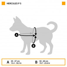 Нагрудна шлейка з високопрозорої нейлону Ferplast Hercules Р (Ферпласт Геркулес П) S - A: 39 тво 47 см - B: 50 he 60 см, Чорний