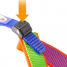 Нагрудна шлейка для собак із нейлону з мікрорегулюванням Ferplast Agila Colours 4-7 (Ферпласт Агіла Колорс) A = B 50 ÷ 58 см 25 мм — max 10 кг — 5 розмір, Жовтогарячий